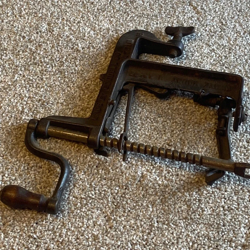 Antique Goodell Co White Mountain Apple Peeler Cast‎ Iron Hand Crank Antrim NH
